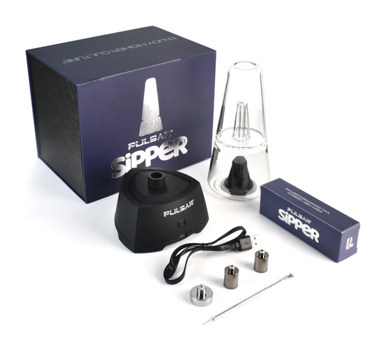 Pulsar Sipper Dual Use Concentrate & 510 Cartridge Vaporizer & 1x Flourish Hot Knife